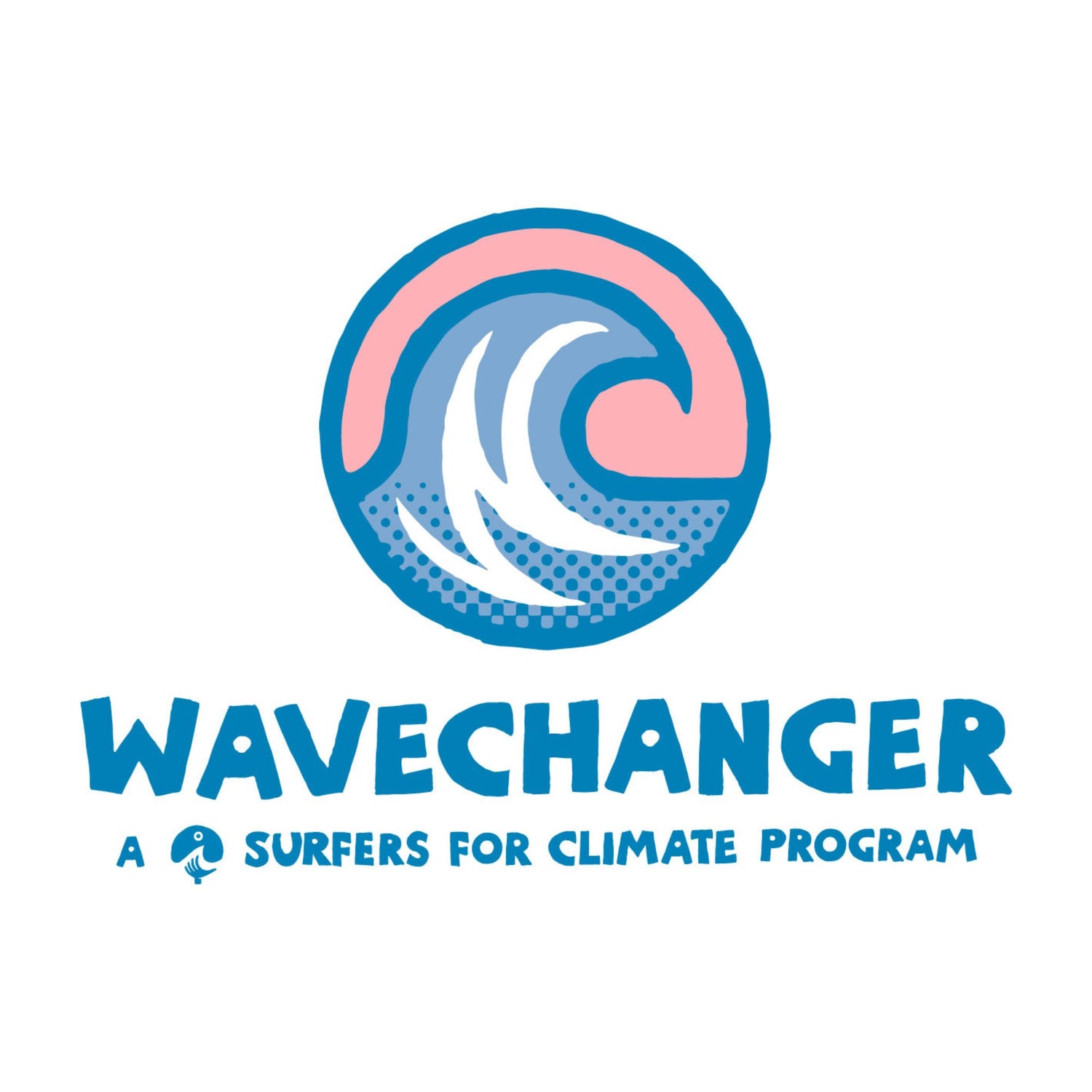 Wavechanger logo, a program of Surfers for Climate