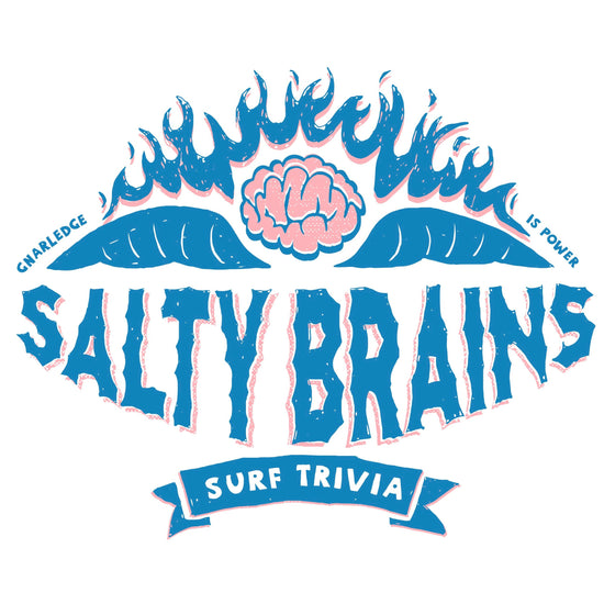 Surfers for Climate program Salty Brains Surf Trivia logo